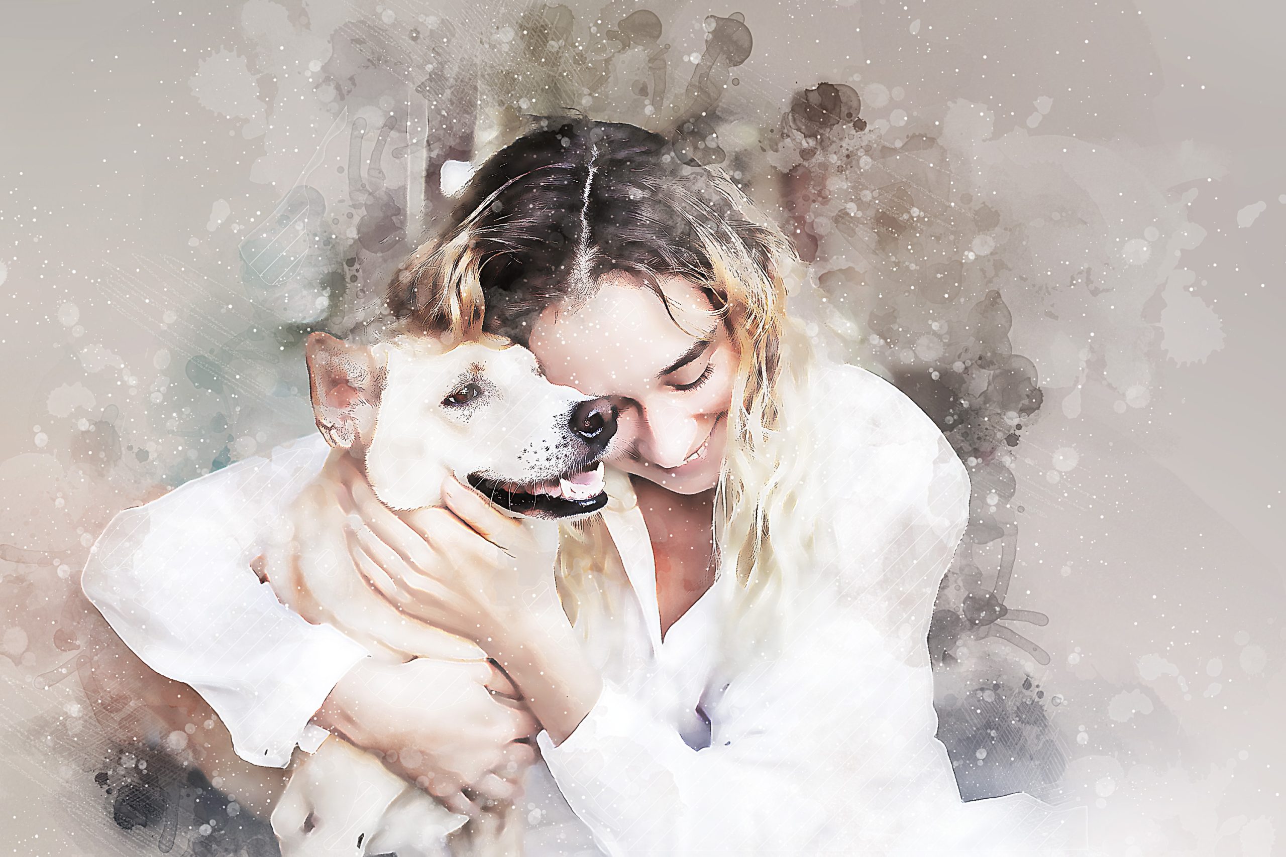 Girl with dog
