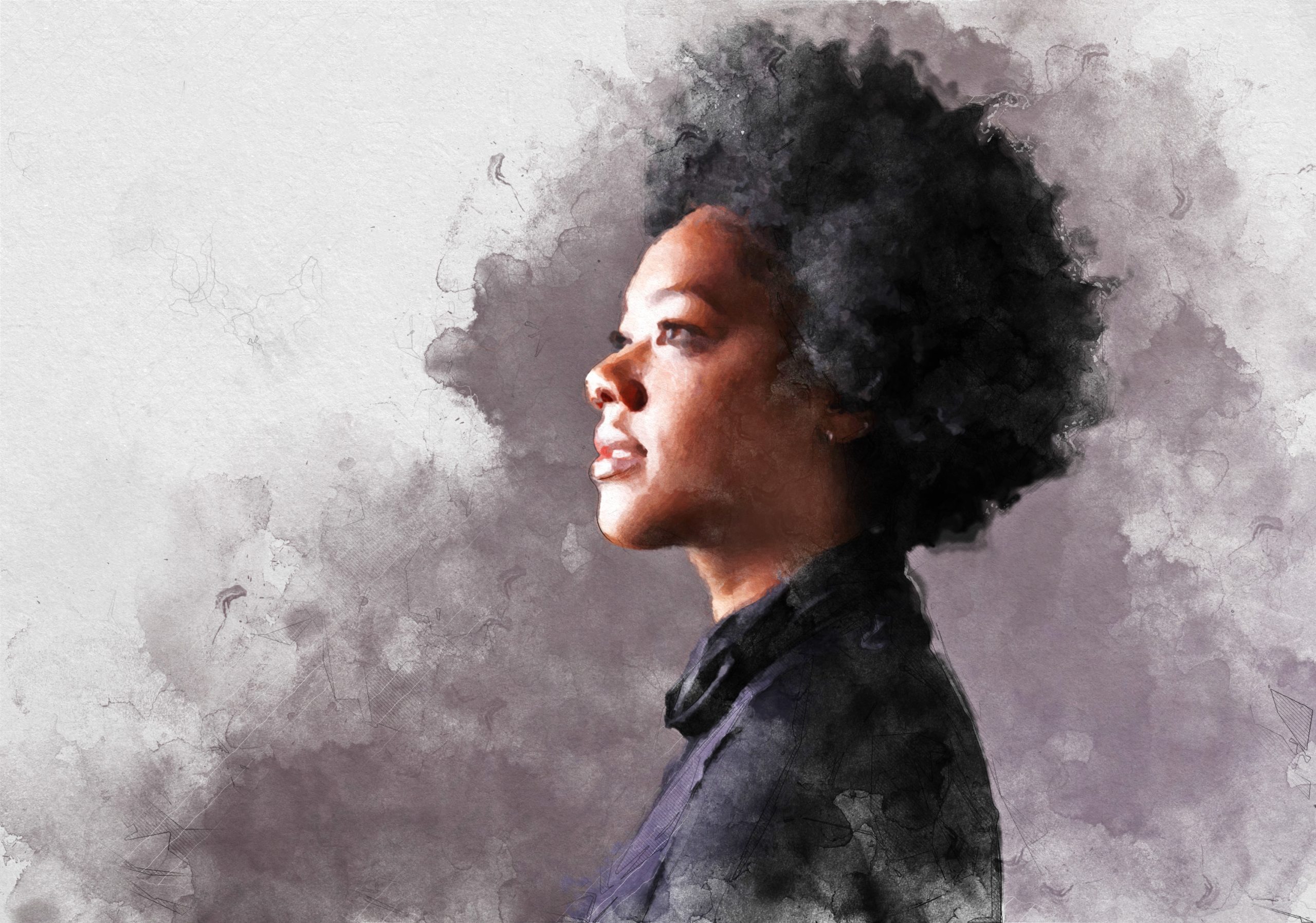 Black woman mixed media